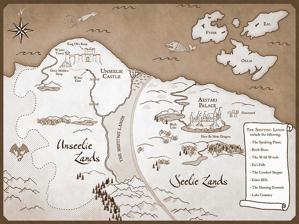 Interactive map of Faery from The Seelie Wars by Jane Yolen and Adam Stemple